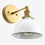 Bild in der Galerieansicht laden, Conique Metal  Wall Sconce - White Metal Shade - Industrial Modern Lighting
