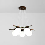 Load image into Gallery viewer, Wooden Star With Glass Chandelier
