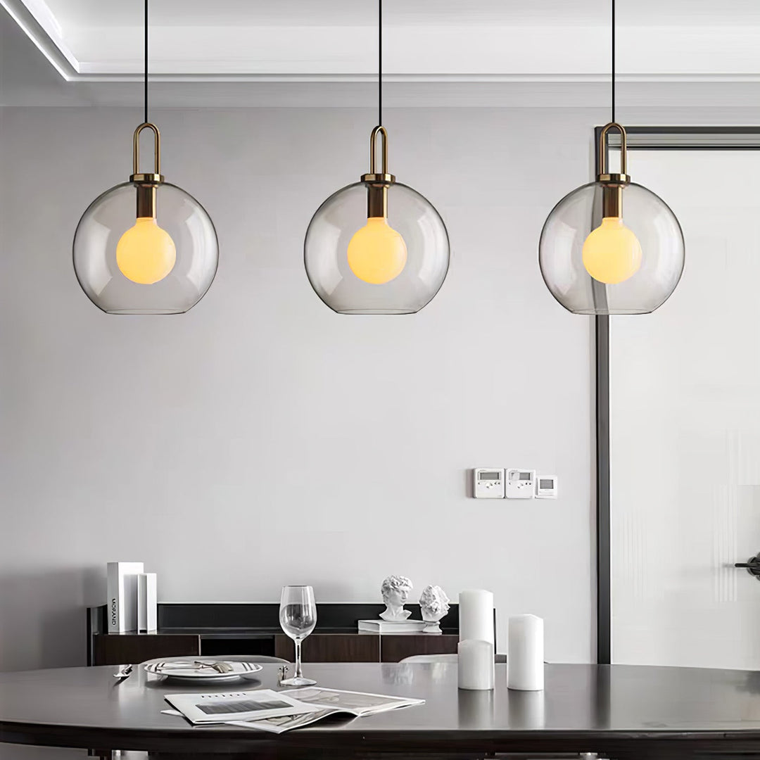 Copper-Plated Glass Plug-In Swag Pendant