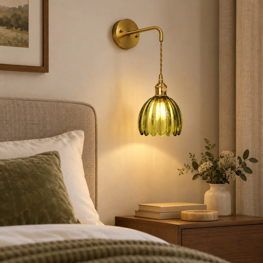 Nordic Colorful Flower Glass Wall Lamp