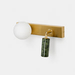 Cargar imagen en el visor de la Galería, Green Jade and Opal Glass Double Wall Sconce