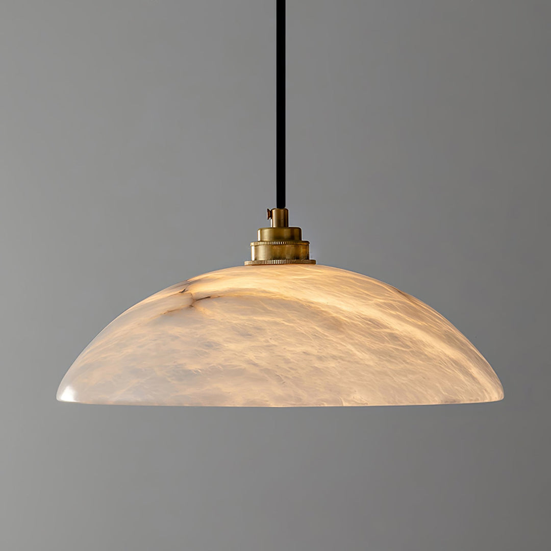 Natural Stone Plug-In Swag Pendant Light