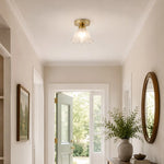 Load image into Gallery viewer, Petal glass ceiling light in a bright entryway