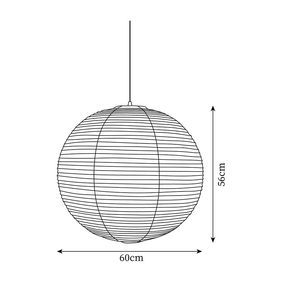 White Paper Lantern Plug-In Pendant