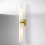 Cargar imagen en el visor de la Galería, Aplique de pared moderno Rivora de vidrio estriado - Aplique doble corto para interior y exterior
