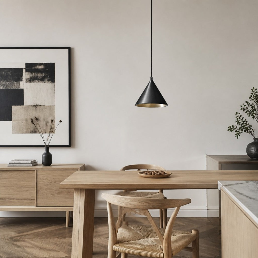 Veridia Minimalist Adjustable Pendant Light - Aluminum Hanging Lamp for Bedroom and Bedside
