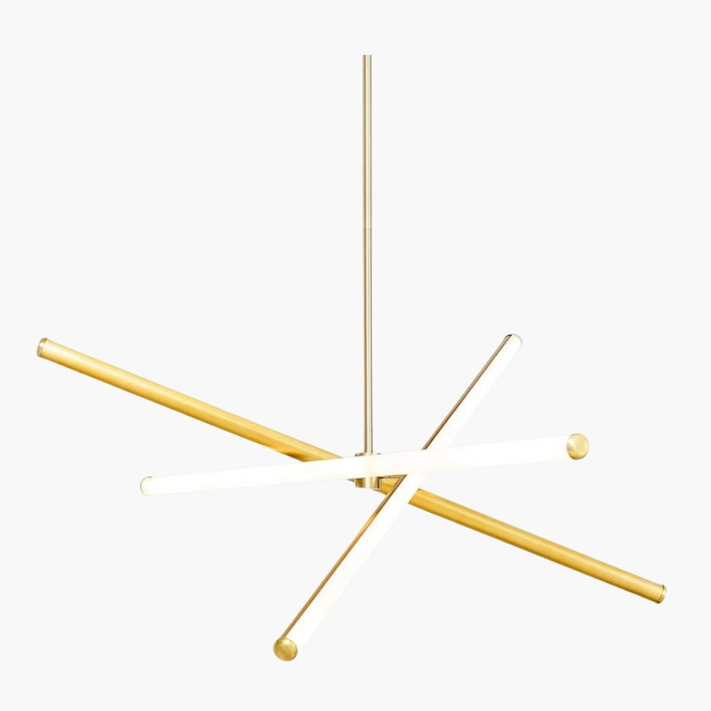 Voro Led Rod Chandelier - Linear Sputnik Modern Minimalist Lighting
