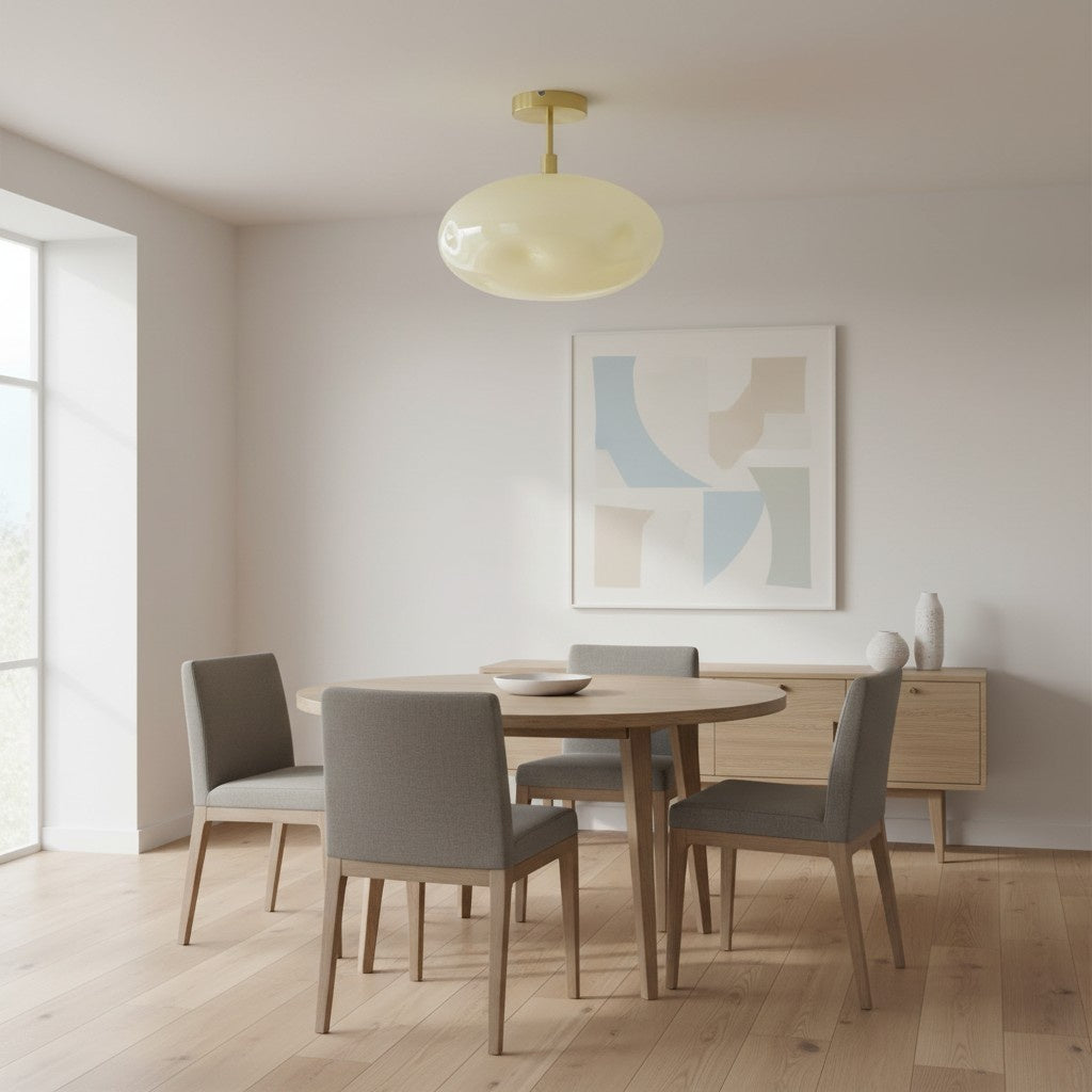 Orra Opal Glass Minimalist Ceiling Fixture - Modern Style for Living Room