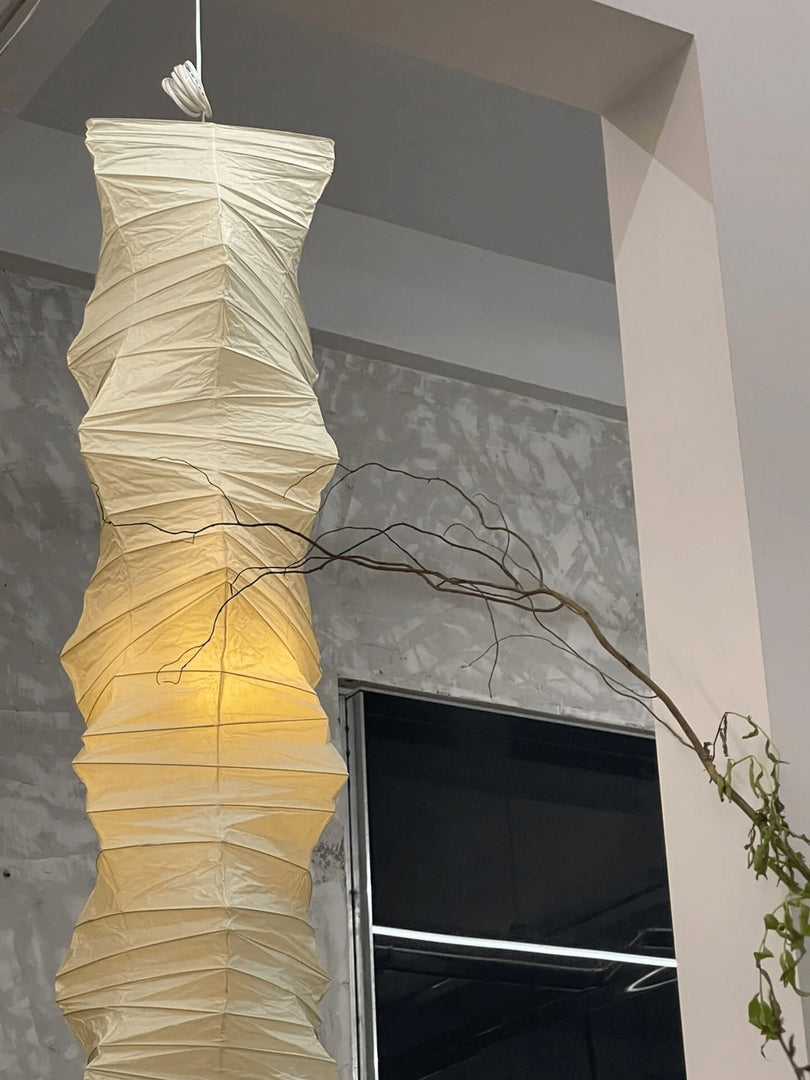 Textured Washi Paper Swag Pendant Light