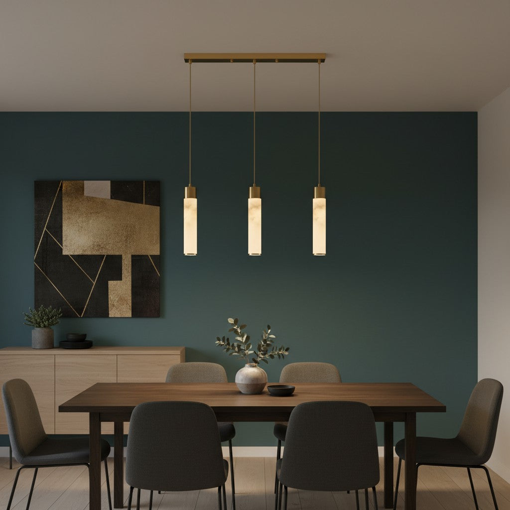 Suspension cylindrique minimaliste Solaryx - Lampe de style moderne pour cuisine ou salle à manger