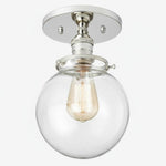 Charger l&#39;image dans la visionneuse de galerie, Glorica Glass Retro Globe Ceiling Light - Vintage Industrial Home Lighting
