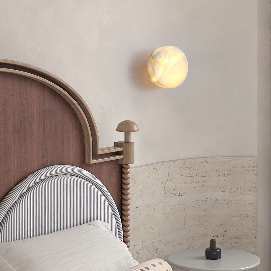 Lámpara de Pared Cilíndrica de Alabastro