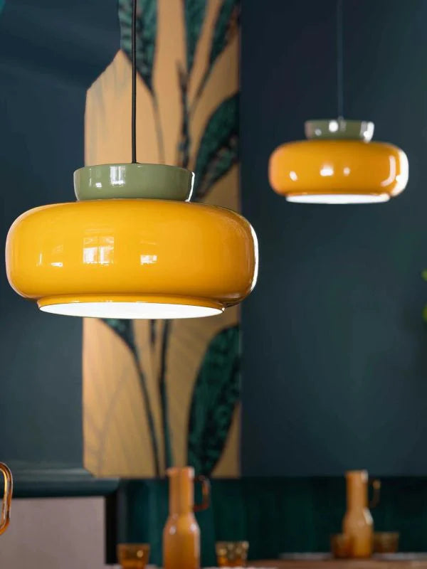 Fiesta Ceramic Bowl Pendant Light - Modern Colorful Kitchen Lighting