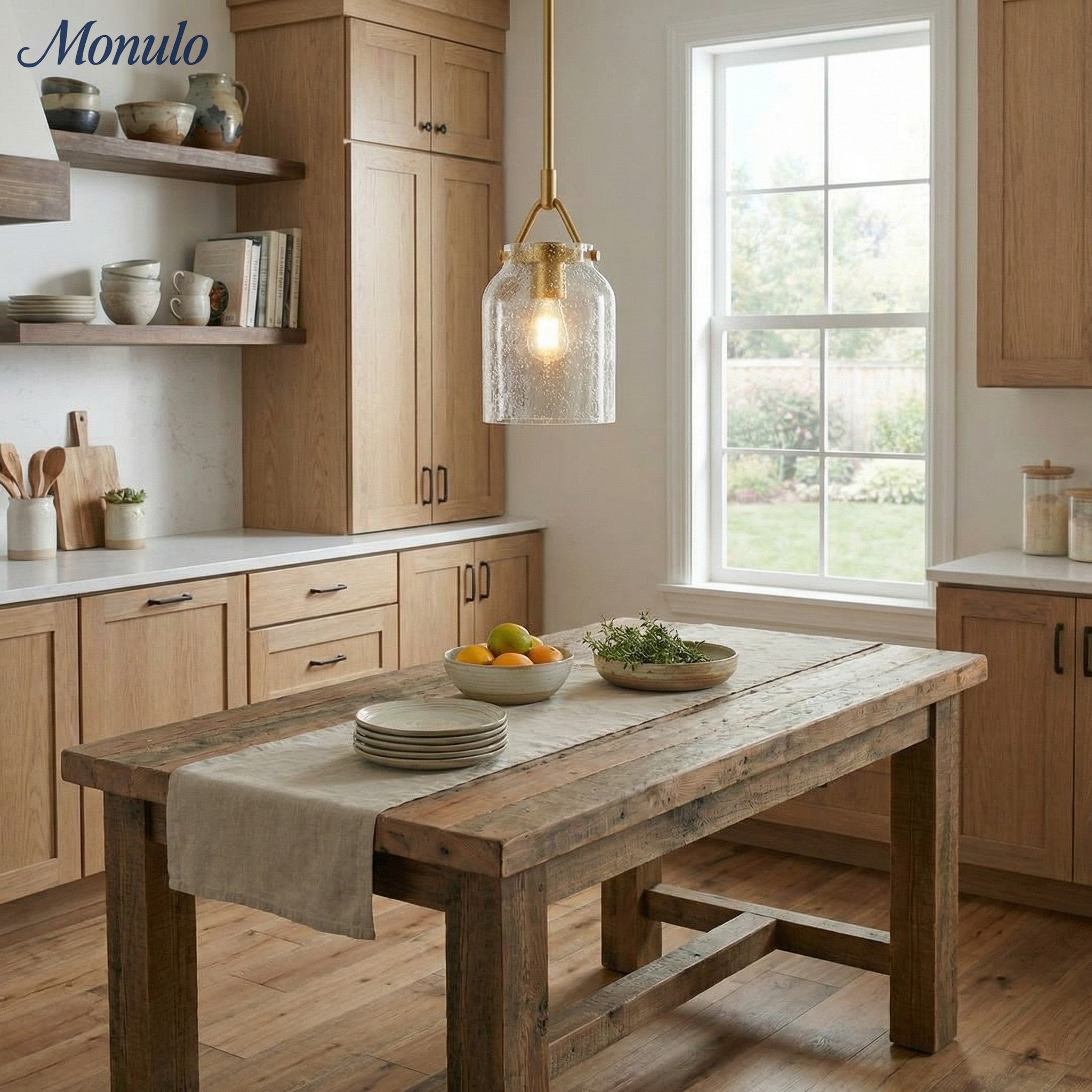 Hanton Nordic Metall Henry Pendelleuchte - Minimalistischer Glas- und Metallschirm