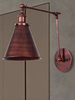 Load image into Gallery viewer, Swing Arm Bedroom Wall Lights - Industrial Swing Arm Lamp Adjustable Wall Sconce
