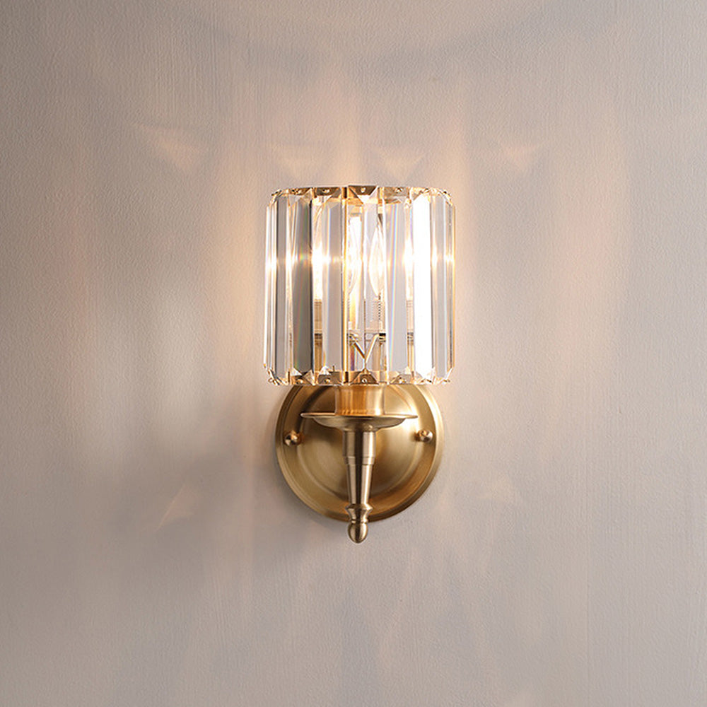 Lámpara de pared de cristal de lujo vintage