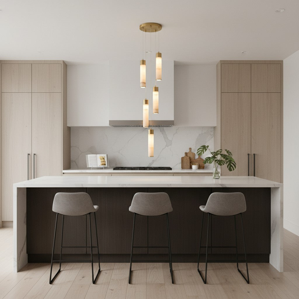 Suspension cylindrique minimaliste Solaryx - Lampe de style moderne pour cuisine ou salle à manger