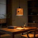 Bild in Gallery-Viewer laden, Natural Loofah Woven Pendant Lamp Wabi Sabi Patchwork Hanging Light