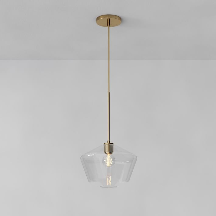 Merin Transparent Glass Sculpture Geometric Chandelier