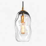 Load image into Gallery viewer, Hand-Blown Glass Globe Pendant with two shade heights and a rounded shade