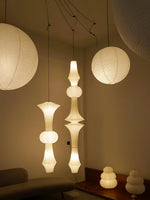 Bild in Gallery-Viewer laden, White Handcrafted Mulberry Paper Swag Light
