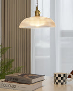Charger l'image dans la visionneuse de galerie, Polished Brass Domed Glass Plug-In Pendant