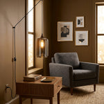 Bild in Gallery-Viewer laden, Smoky Gray Hand-Blown Glass Plug-In Pendant