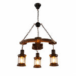 Cargar imagen en el visor de la Galería, Rustic Industrial Solid Wood Pendant Light Collection