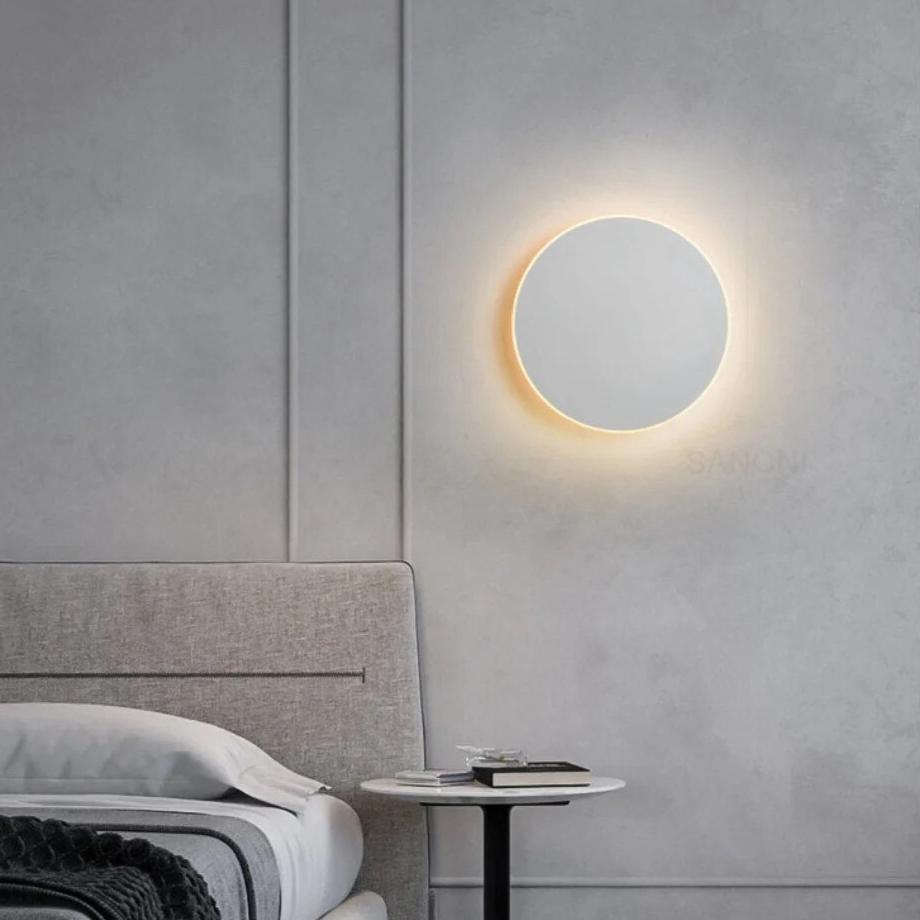 Moderne nordische runde Aluminium Minimalistische LED-Wandleuchte