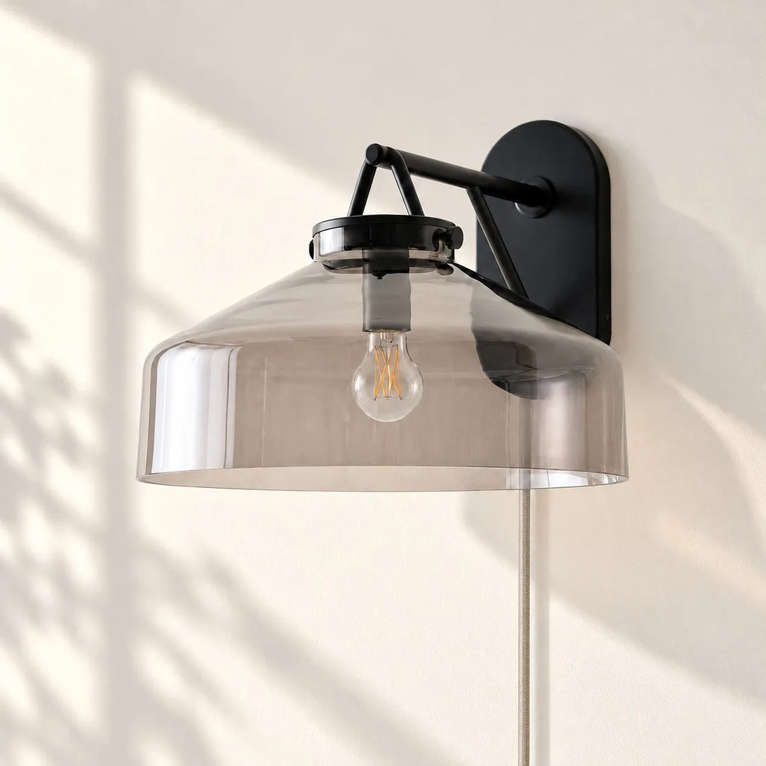 Hanton Modern Minimalist Nordic Plug-In Wall Sconce for Bathroom and Hallway