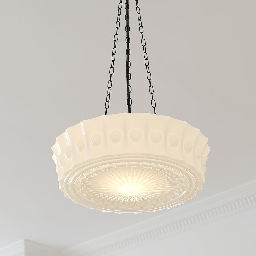 Iron Glass Cylinder Shade Chandelier M48