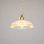 Charger l'image dans la visionneuse de galerie, Polished Brass Domed Glass Plug-In Pendant