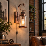 Bild in Gallery-Viewer laden, Glass jar wall sconce beside a window