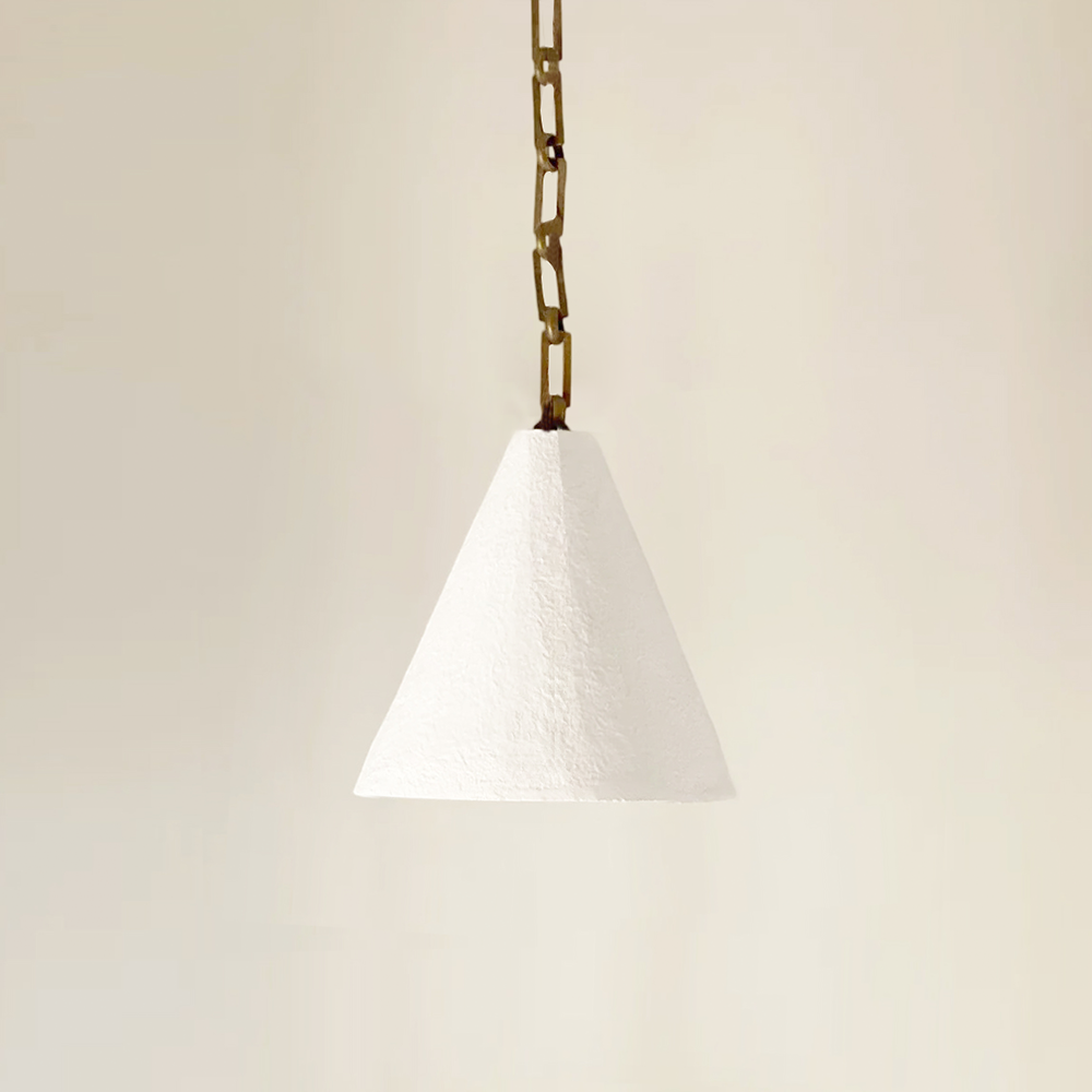 Weiße Putz-Pendelleuchte
