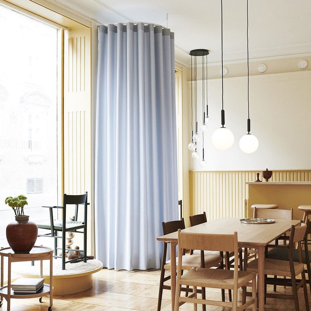 Rounded Brass Glass Plug-In Pendant Light