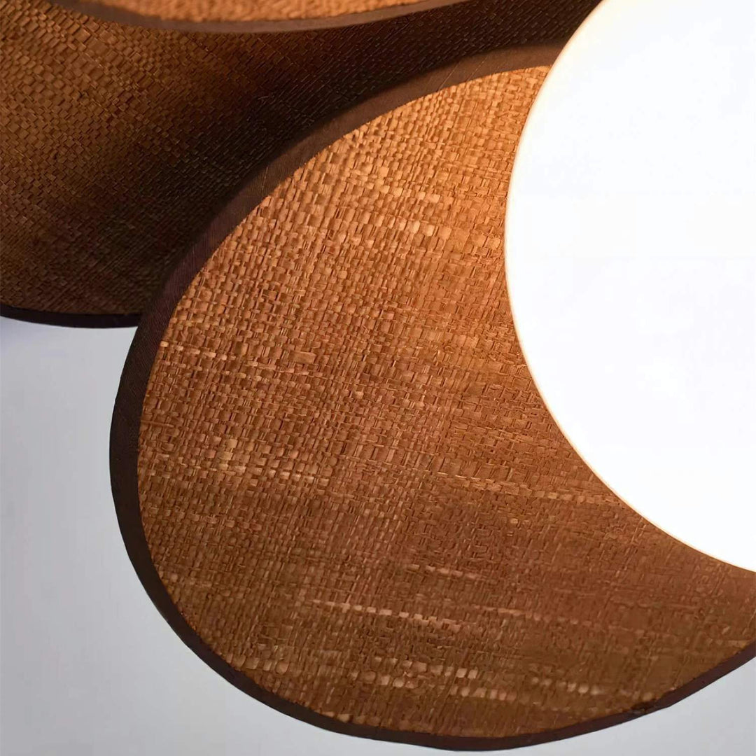 Lustre Orrise à pétales en étages - Métal moderne et tissu pour salons et salles à manger