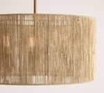 Load image into Gallery viewer, Dumora Farmhouse Drum Pendant Light - Woven Shade With Brass Accents
