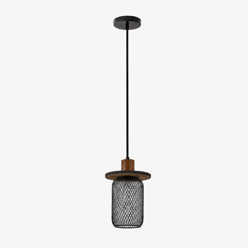 Black Travertine Mesh Pendant Light