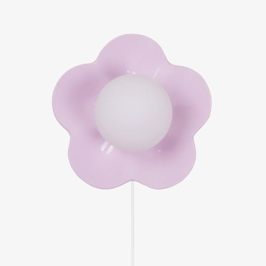 Lampe murale fleurissante Resinova - Résine moderne et verre pour salons et chambres