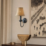 Cargar imagen en el visor de la Galería, Fabric wall sconce beside framed wall art