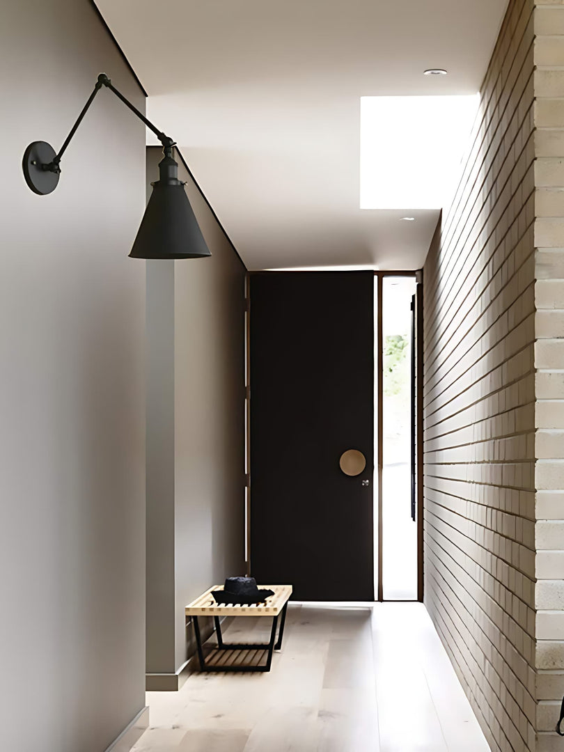 Swing Arm Bedroom Wall Lights - Industrial Swing Arm Lamp Adjustable Wall Sconce