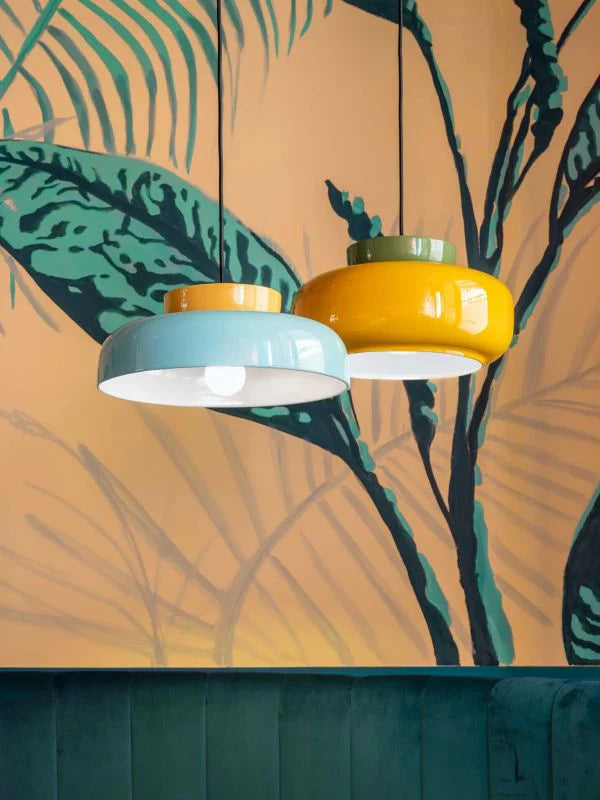 Fiesta Ceramic Bowl Pendant Light - Modern Colorful Kitchen Lighting