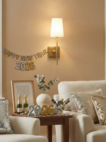 Load image into Gallery viewer, Rowan Elegant White-Linen Shade Wall Lamp – Retro Metal Wall Light for Bedroom &amp; Hallway