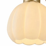 Load image into Gallery viewer, Close-up of the milk glass flower petal shade