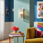 Charger l'image dans la visionneuse de galerie, Applique murale moderne cylindrique en verre côtelé Bravira pour l'entrée et l'éclairage de chevet