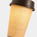 Load image into Gallery viewer, Rechargeable table lamp glowing fabric shade close-up