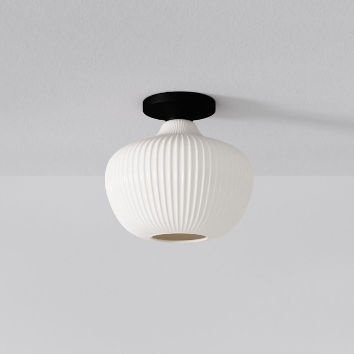 Lámpara de techo empotrada de cristal Rivrona - Diseño moderno de globo color champán