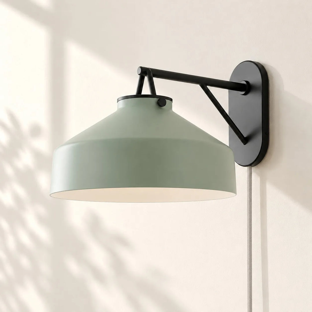 Hanton Modern Minimalist Nordic Plug-In Wall Sconce for Bathroom and Hallway