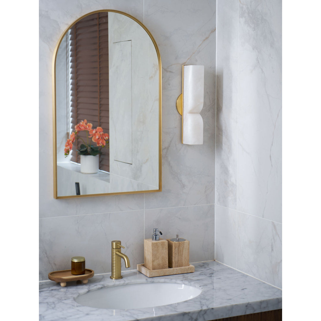 Lámpara de Pared Rectangular Moderna de Alabastro – Aplique Minimalista para Dormitorio, Pasillo y Sala