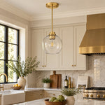 Charger l'image dans la visionneuse de galerie, Modern Clear Glass Pendant Light for Kitchen Island and Foyer